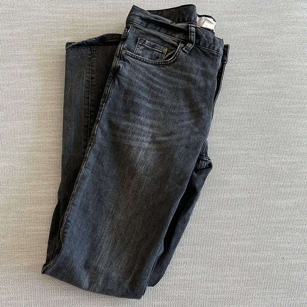 Washed black skinny jeans